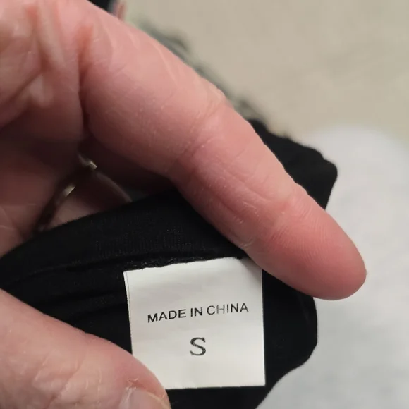 HURST Black Cropped Graphic Tee with Red & Blue Logo - Picture 6 of 6